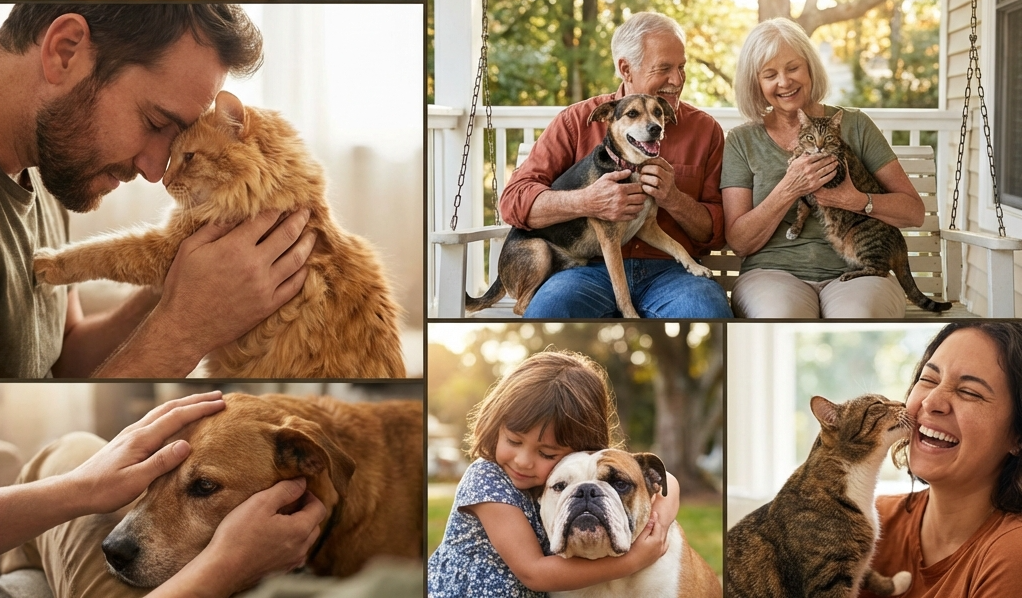 People loving their pets